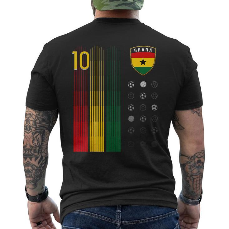 Ghana Soccer Ghanaian Flag Football Retro 10 Jersey Men's T-shirt Back Print