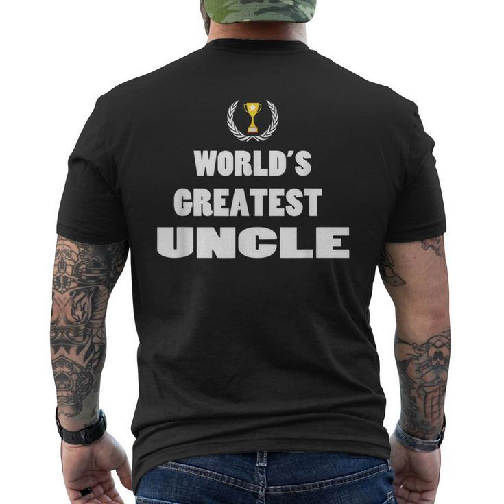 Gifts For Uncles  Idea New Uncle Gift Worlds Greatest Mens Back Print T-shirt