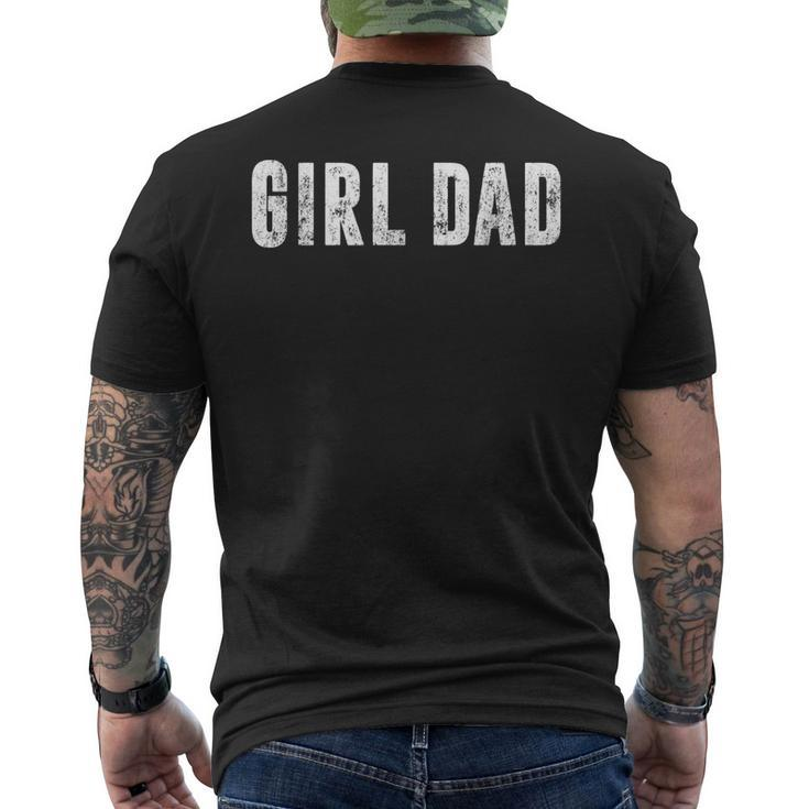 Girl Dad Daughter Daddy Papa Fathers Day Idea Men's Back Print T-shirt