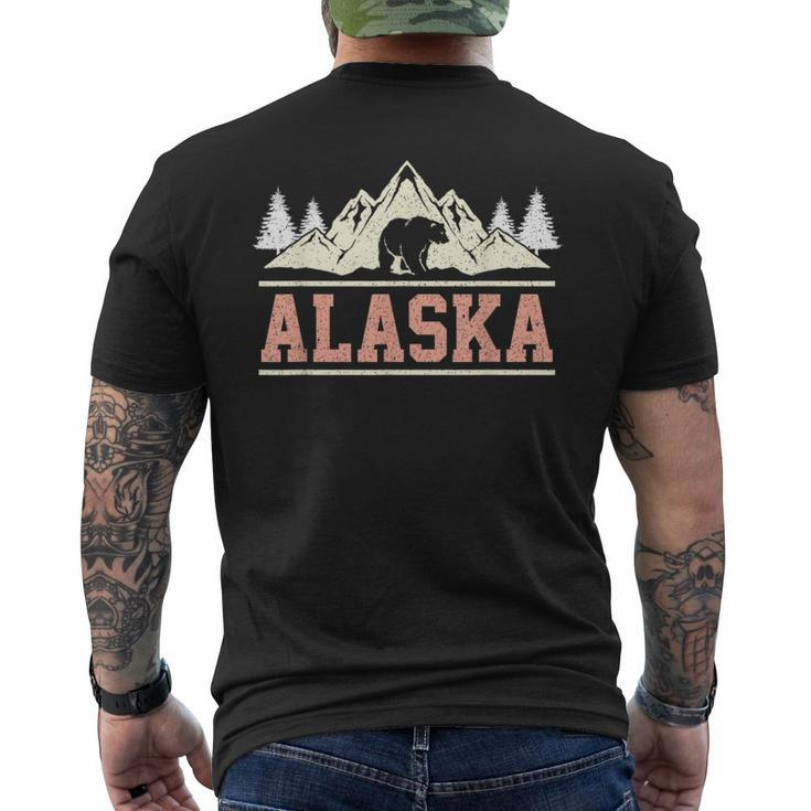 Glacier Mountain Landscape Alaskan Bear Wildlife Alaska Men's Back Print T-shirt