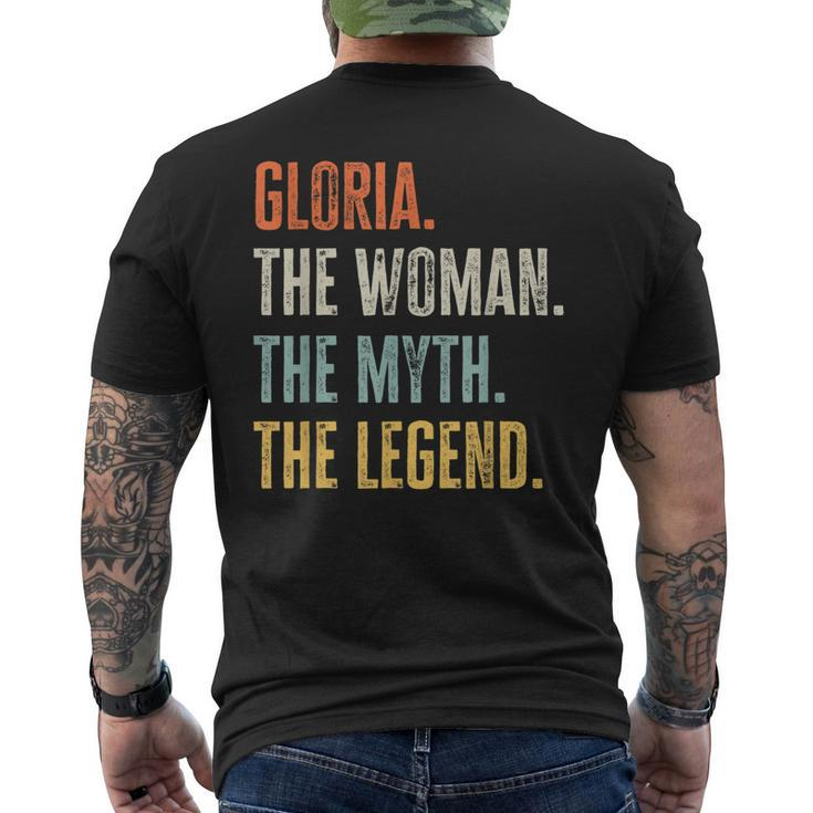 Gloria The Best Woman Myth Legend Best Name Gloria Men's Back Print T-shirt