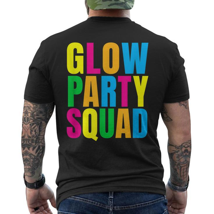 Glow Party Squad Birthday Glow Party Men's Back Print T-shirt
