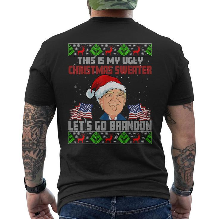 Lets Go Brandon Ugly Christmas Sweater Men's T-shirt Back Print