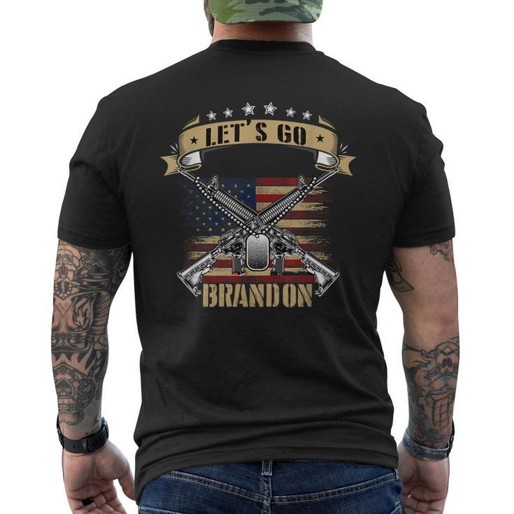 Lets Go Brandon Veteran Us Men's Back Print T-shirt