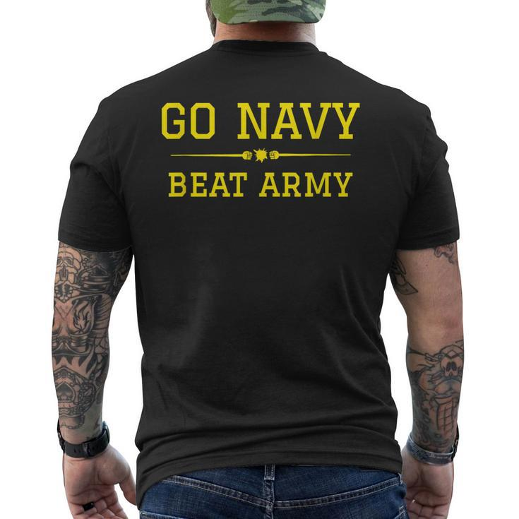 Go Navy Beat Army Us Football Army Sports Men's Back Print T-shirt