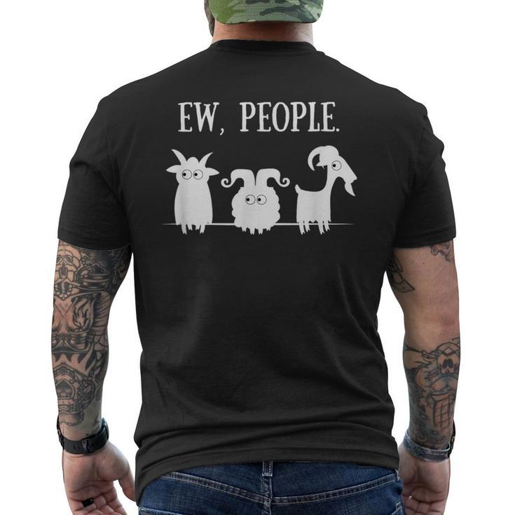 Goat Lovers For Introverts Ew People Goats Men's T-shirt Back Print