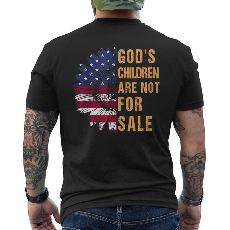 Gods Children Are Not For Sale Funny Political  Mens Back Print T-shirt