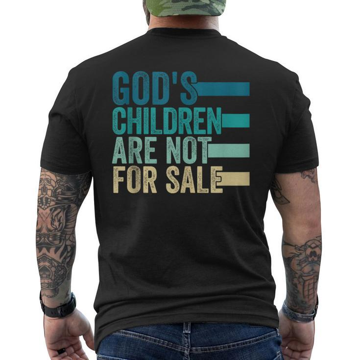 Gods Children Are Not For Sale Funny Quote  Mens Back Print T-shirt