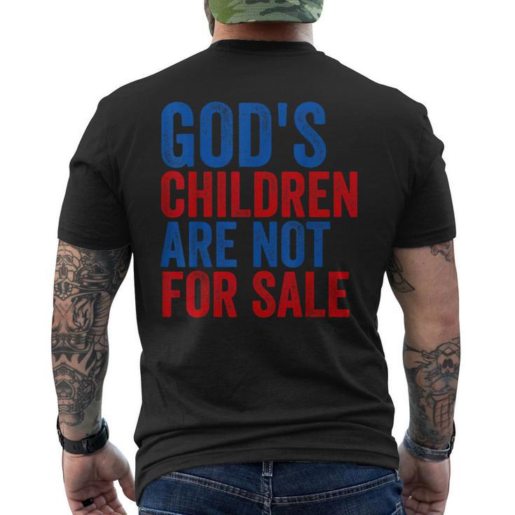 Gods Children Are Not For Sale Us American Flag Men Women  Mens Back Print T-shirt