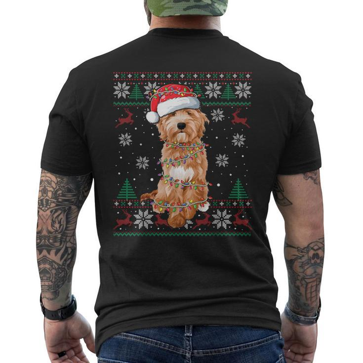 Goldendoodle Christmas Ugly Sweater Dog Lover Xmas Men's T-shirt Back Print