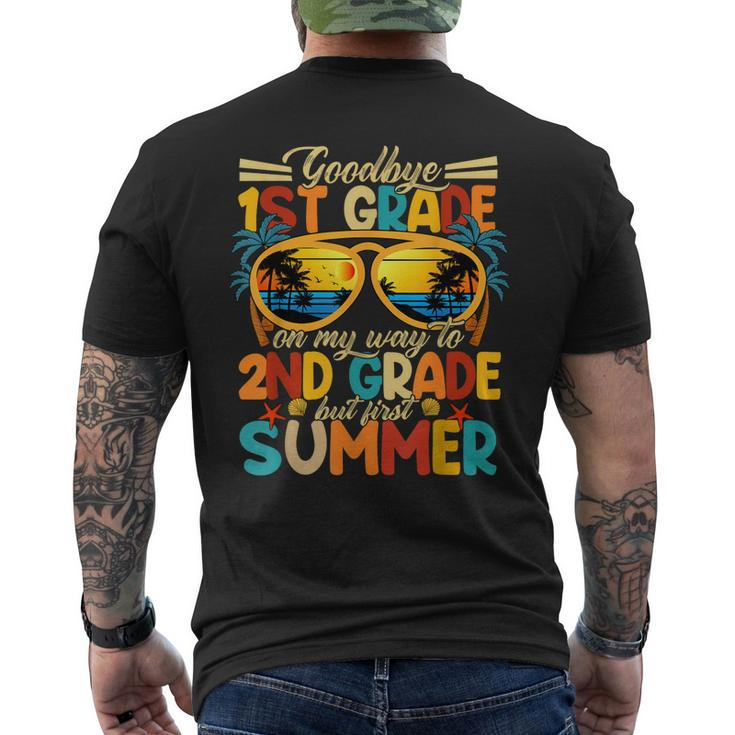 Goodbye 1St Grade Graduation To 2Nd Grade Hello First Summer  Mens Back Print T-shirt
