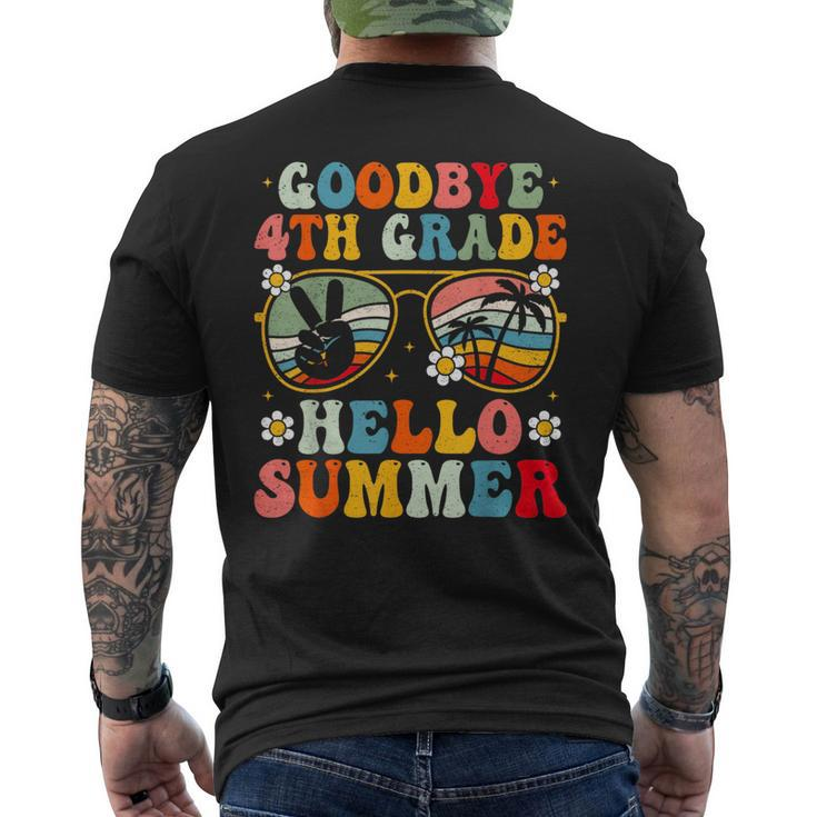 Goodbye 4Th Grade Hello Summer Groovy Fourth Grade Graduate  Mens Back Print T-shirt