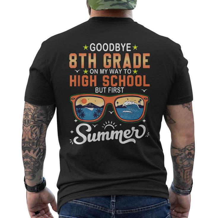 Goodbye 8Th Grade Graduation To 9Th Grade Hello Summer Kids  Mens Back Print T-shirt