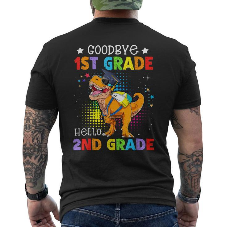 Goodbye First Grade Graduation Hello Second Grade Dinosaur Men's Back Print T-shirt