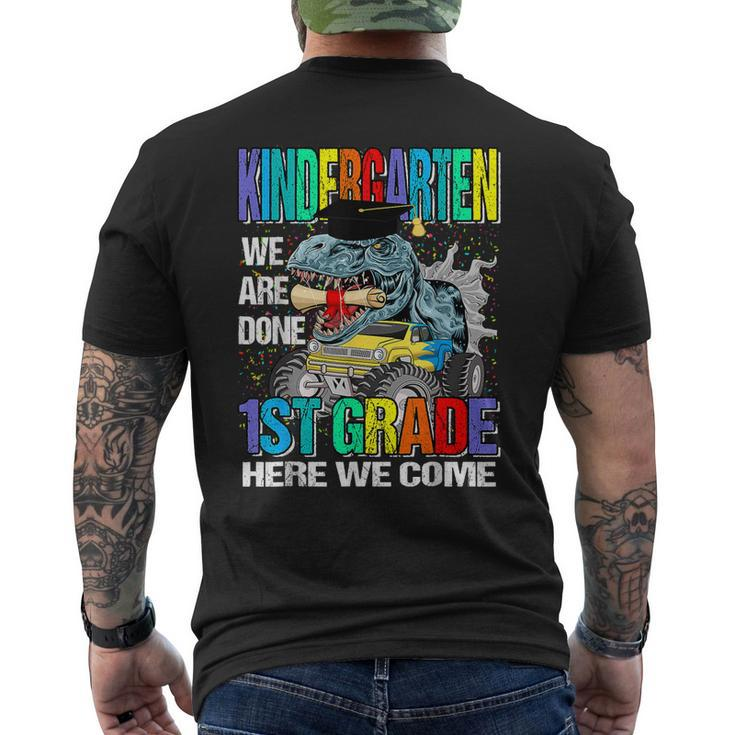 Goodbye Kindergarten Graduation Dinosaur Hello 1St Grade Men's Back Print T-shirt