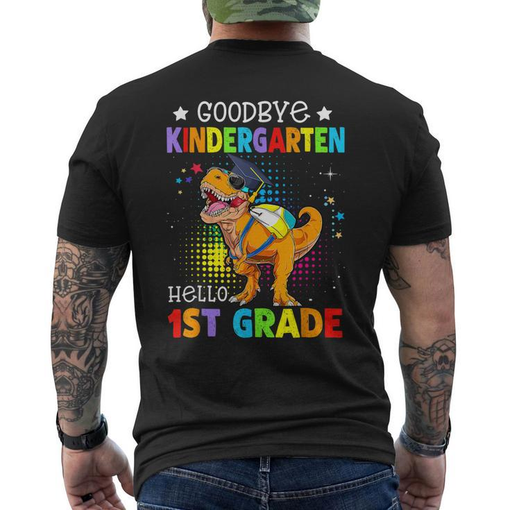 Goodbye Kindergarten Graduation Hello First Grade Dinosaur Men's Back Print T-shirt