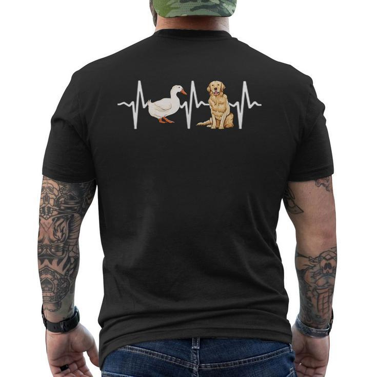 Goose Golden Retriever Heartbeat Dog Lover  Mens Back Print T-shirt