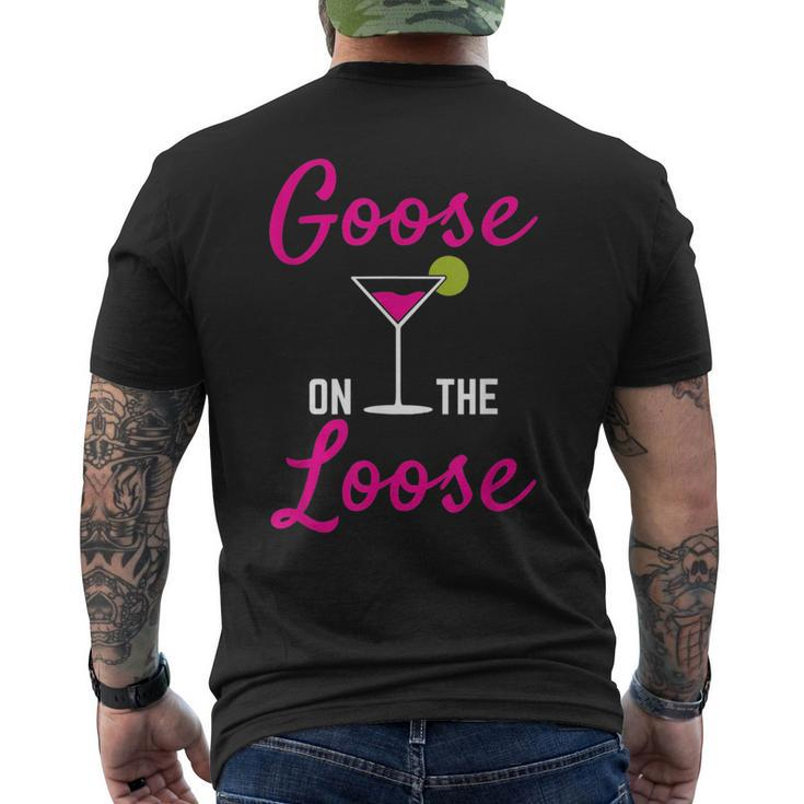 Goose On The Loose T  Mens Back Print T-shirt