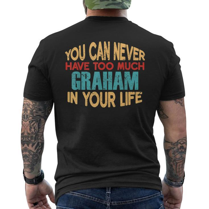Graham Personalized First Name Joke Item Men's Back Print T-shirt