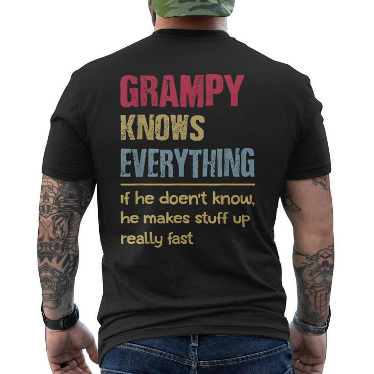 Grampy Know Everything Grandpa Men's Back Print T-shirt
