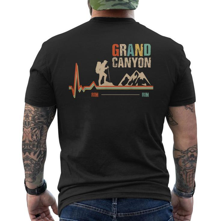 Grand Canyon National Park Rim Rim Retro Hiking Men's T-shirt Back Print