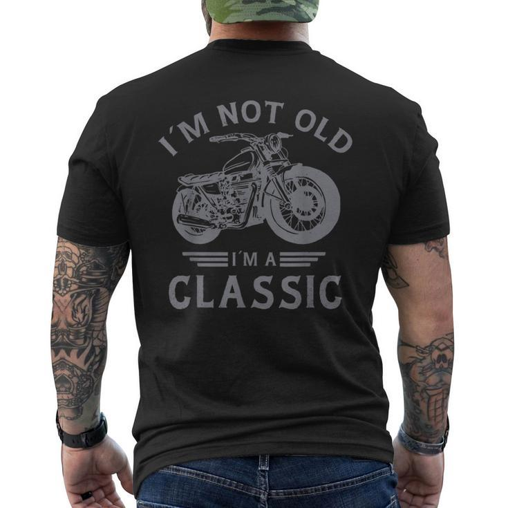 Grandad Birthday Vintage Motorbike Funny Motorcycle  Mens Back Print T-shirt