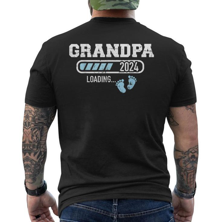 Grandpa 2024 Loading For Pregnancy Announcement  Mens Back Print T-shirt