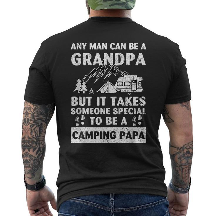 Grandpa Camp Lover Proud Camping Papa Fathers Day Men's Back Print T-shirt