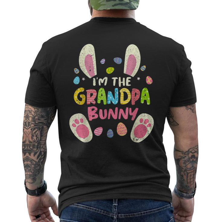 Grandpa Easter Matching Family Party Bunny Face Men's Back Print T-shirt