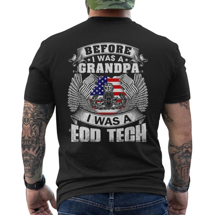 Before I Was A Grandpa I Was A Eod Tech Men's Back Print T-shirt