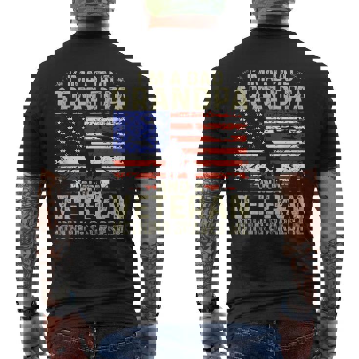 Grandpa For Men Fathers Day Im A Dad Grandpa Veteran Mens Back Print T-shirt