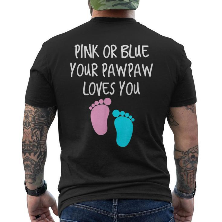Grandpa Gender Reveal  For Pawpaw Mens Back Print T-shirt