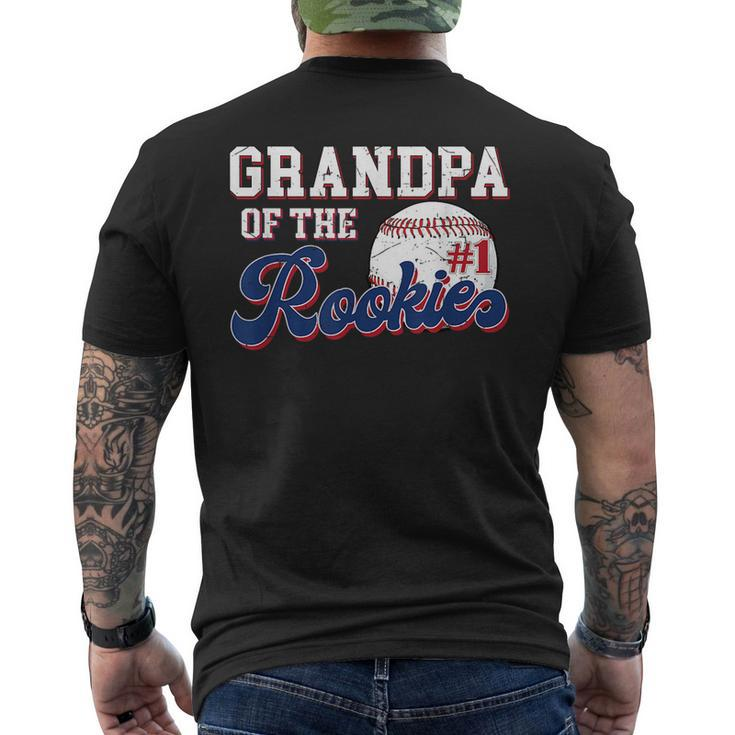 Grandpa Of Rookie 1 Years Old Team 1St Birthday Baseball  Mens Back Print T-shirt