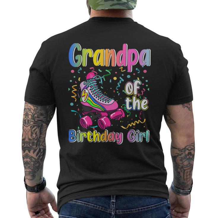Grandpa Rolling Skate Birthday Matching Party Family Men's Back Print T-shirt