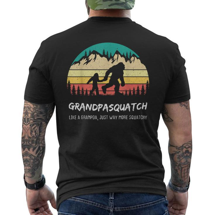 Grandpa Squatch Like A Grandpa Just Way More Squatchy  Mens Back Print T-shirt