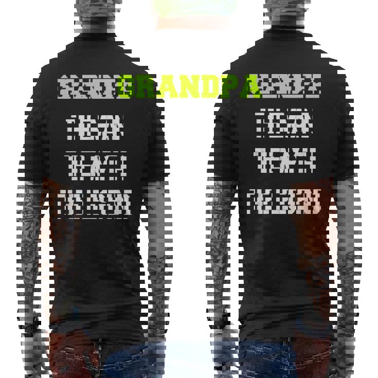 Grandpa The Man The Myth The Legend Cool  Mens Back Print T-shirt