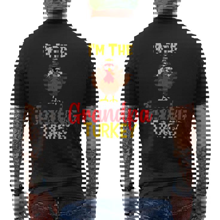Im The Grandpa Turkey Family Matching Thanksgiving Men's Back Print T-shirt