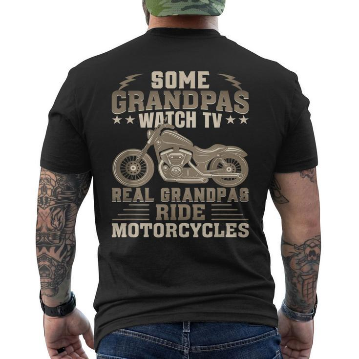 Some Grandpas Watch Tv Real Grandpas Ride Motorcycles Men's Back Print T-shirt