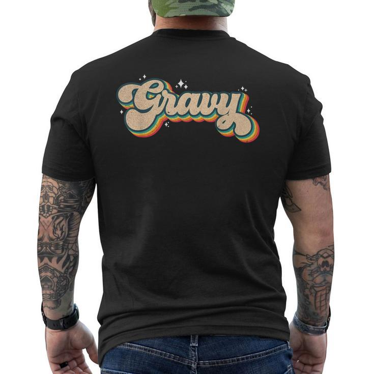 Gravy Vintage 70S 80S Retro Costume Thanksgiving Men's T-shirt Back Print