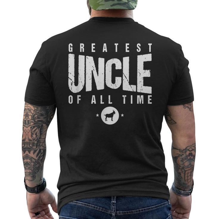 Greatest Uncle Of All Time Uncles Day 1 Best Uncle Goat  Mens Back Print T-shirt