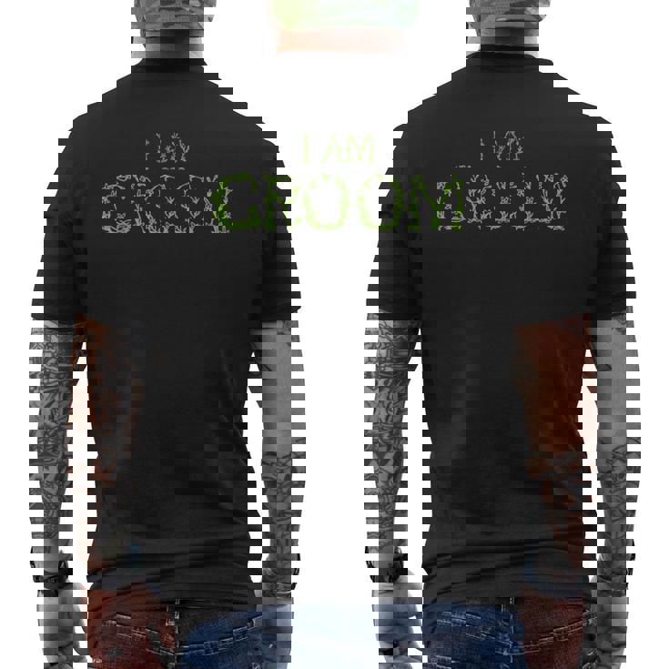 I Am Groom Groomsmen Party Men's T-shirt Back Print