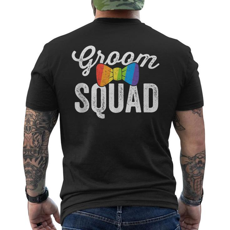 Groom Squad Gift Lgbt Same Sex Gay Wedding Husband Men  Mens Back Print T-shirt