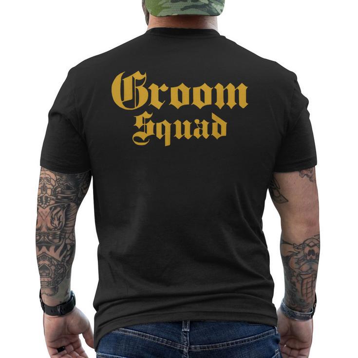 Groom Squad Old School Bachelor Party Wedding Classic Men's T-shirt Back Print