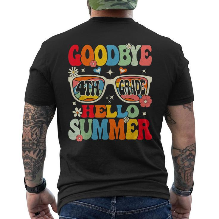 Groovy Goodbye 4Th Grade Graduation Hello Summer Kids  Mens Back Print T-shirt