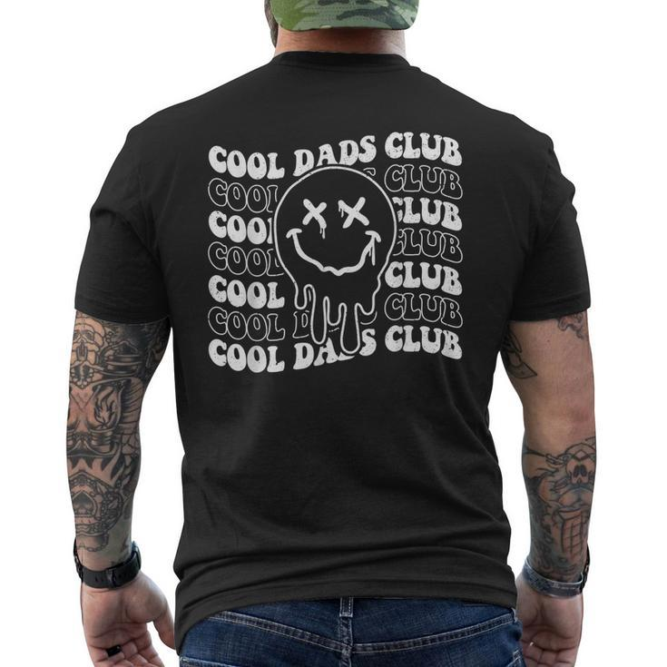 Groovy Hippie Face Cool Dads Club Funny Fathers Day Daddy  Mens Back Print T-shirt
