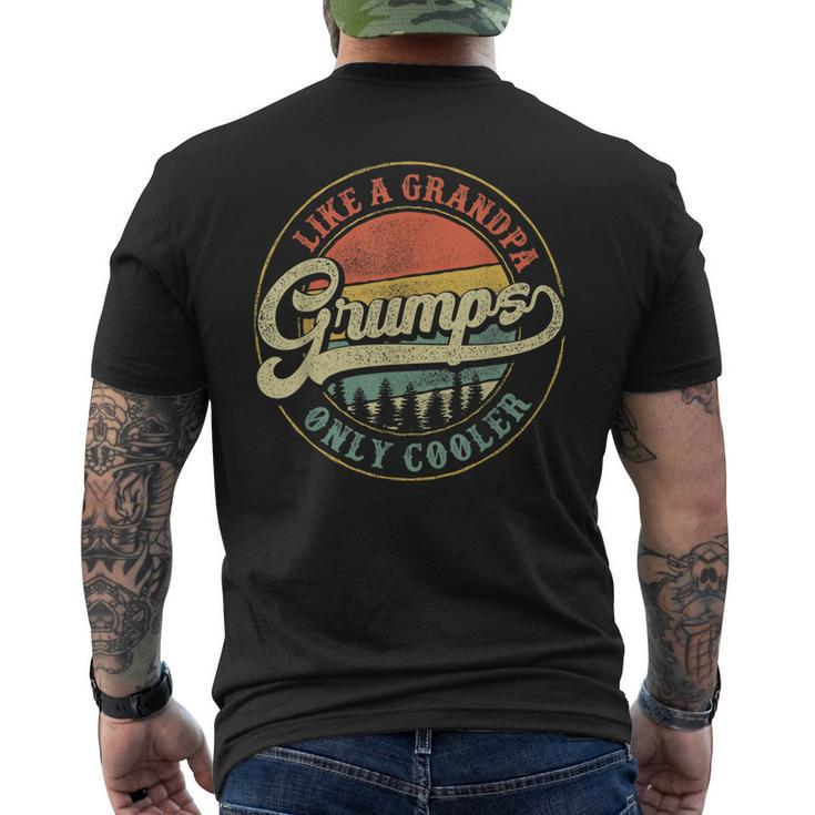 Grumps Like A Grandpa Only Cooler Vintage Retro Grandfather Men's Back Print T-shirt