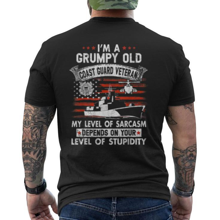 Im A Grumpy Old Coast Guard Veteran Men's Back Print T-shirt