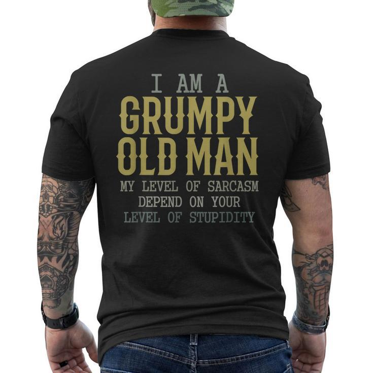 Im A Grumpy Old Man My Level Of Sarcasm Depends Men's Back Print T-shirt