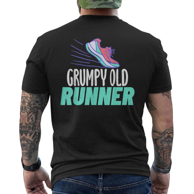 Grumpy Old Runner Grandpa Marathon Runner Men's Back Print T-shirt