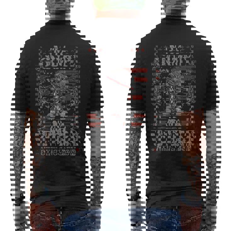 Grumpy Veterans Day Grandpa Im Grumpy And A Veteran Men's Back Print T-shirt